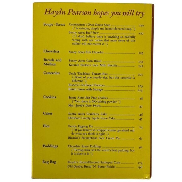 Country Flavor Cook Book by Haydn S Pearson Hardcover Dust Jacket 1962 Recipes - Picture 3 of 9